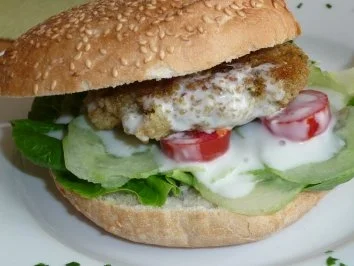 vegetarischer Fladenbrotburger - Rezept