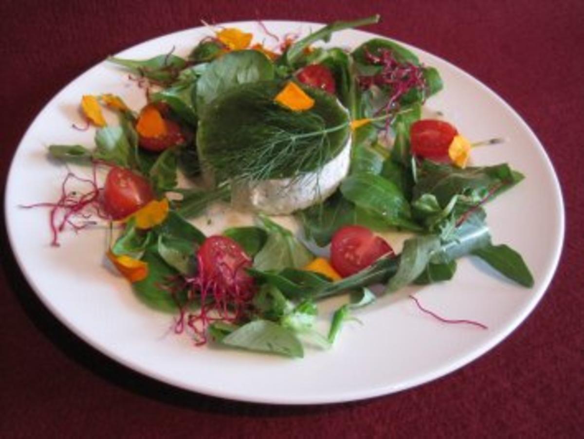 Räucherforellentörtchen auf Tomaten-Rucola-Salat - Rezept