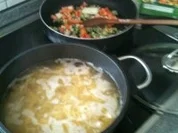 Pasta mit Buttergemüse und Ei - Rezept