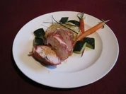 Hähnchenbrust im Speckmantel mit getrüffeltem Pastasotto - Rezept