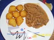 Champignonrahmgeschnetzeltes mit Vanillesalz - Rezept