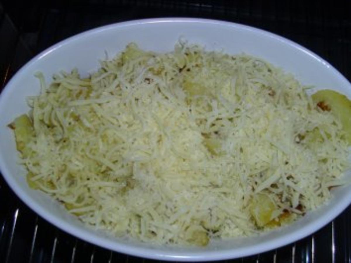 Resteverwertung-Beilagen,Bratkartoffeln mit Käse überbacken - Rezept - Bild Nr. 4
