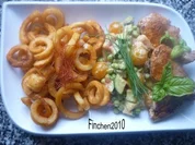 Schweinefilet an Twister-Kartoffeln und Gemüse in Orangenrahm - Rezept