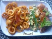 Schweinefilet an Twister-Kartoffeln und Gemüse in Orangenrahm - Rezept