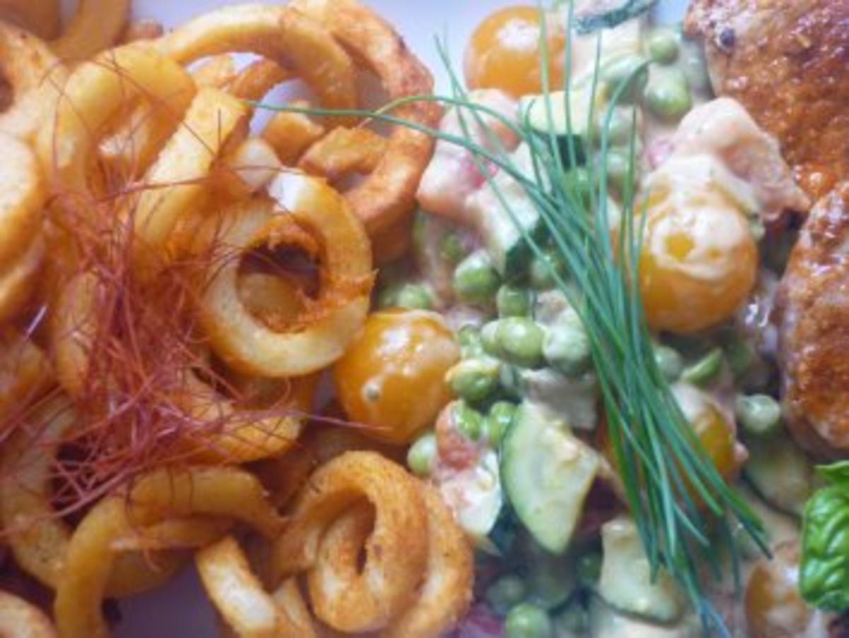 Schweinefilet an Twister-Kartoffeln und Gemüse in Orangenrahm - Rezept - Bild Nr. 3