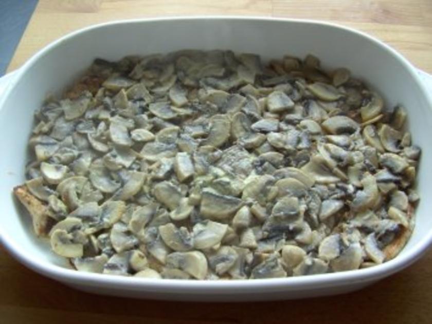 Schweinefilet mit Champignon Käse überbacken - einfach - von KochDaddy