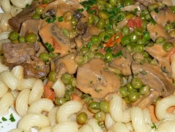 Rezept: Lebergemüsepfanne mit Pasta Lebergemüsepfanne mit Pasta - Rezept