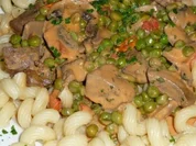 Lebergemüsepfanne mit Pasta - Rezept