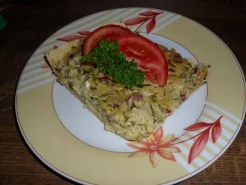 Rezept: Zucchini-Kartoffelkuchen mit Katenschinken und Kräutern Bild Nr. 11 Zucchini-Kartoffelkuchen mit Katenschinken und Kräutern - Rezept - Bild Nr. 11