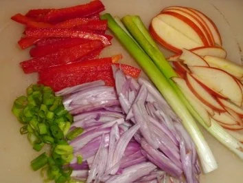 Oliver`s Rindersteaks an pfeffrigem Apfelgemüse - Rezept - Bild Nr. 2