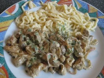 Kalbsnieren, Senfsauce, Cognac,für Feinschmecker - Rezept