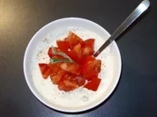 Auberginen-Raita mit Sonnenblumenkernen - Rezept