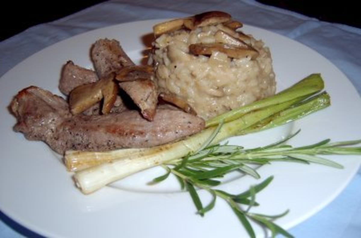 Bilder für Pilzrisotto mit Aiguillettes de Canard - Rezept