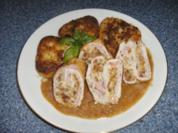 Schnitzelröllchen - Rezept