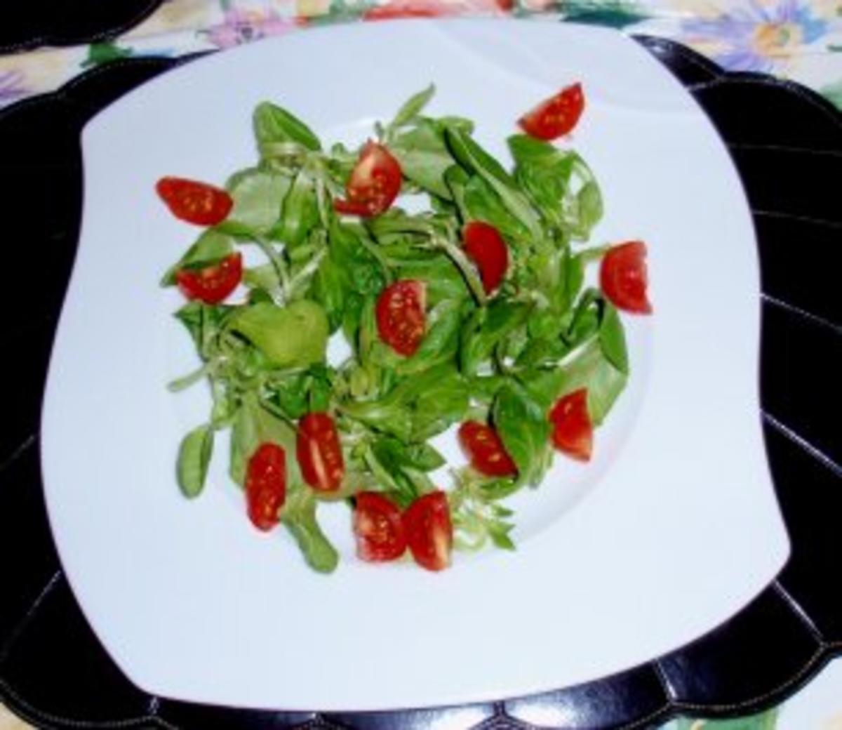 Feldsalat mit Garnelenspieße - Rezept - Bild Nr. 3