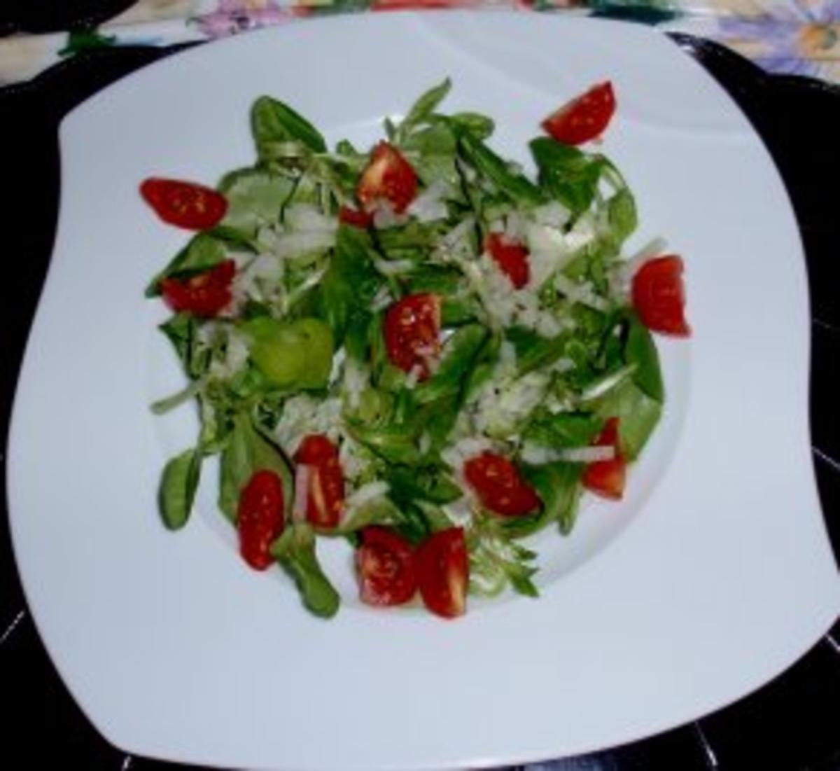 Feldsalat mit Garnelenspieße - Rezept - Bild Nr. 4