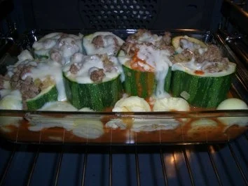 Gefüllte Zucchinifässchen - Rezept
