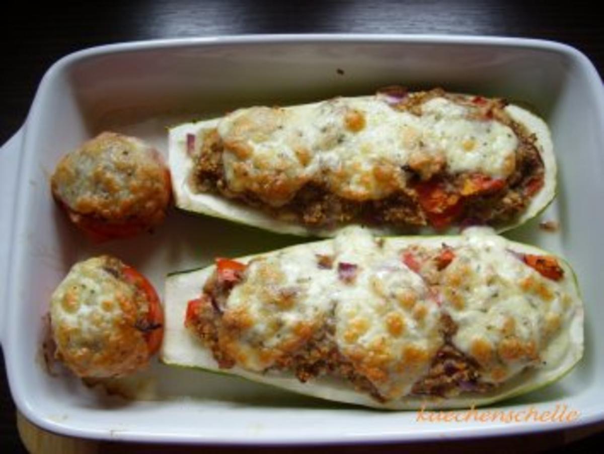 Bilder für Gefüllter Zucchini trifft gefüllte Tomate - Rezept