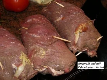 Rezept: Fleisch: RINDER - ROULADEN Bild Nr. 3 Fleisch: RINDER - ROULADEN - Rezept - Bild Nr. 3