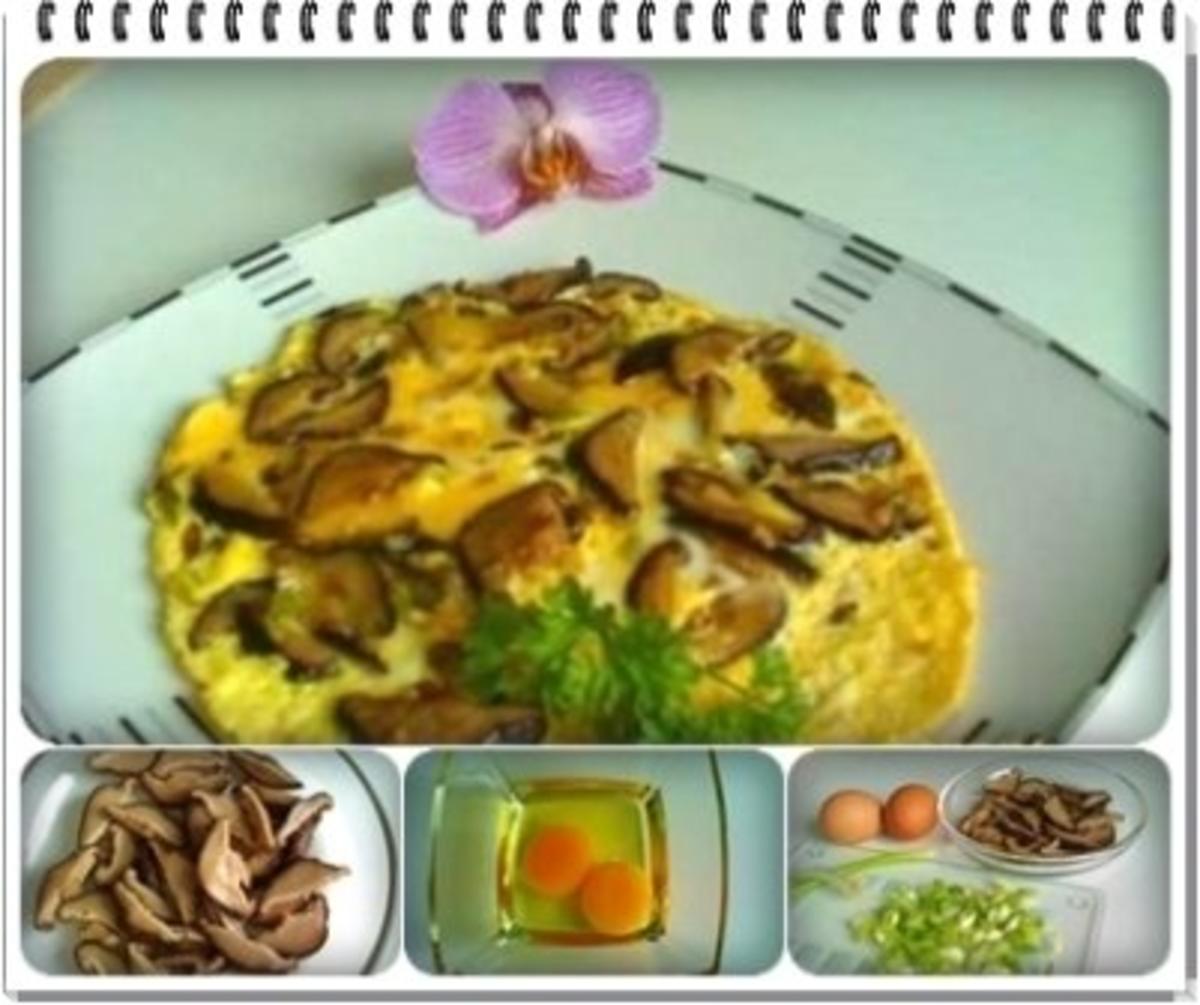 Asiatisch - Shiitake mit Eier und Frühlingszwiebeln - Rezept - Bild Nr. 2