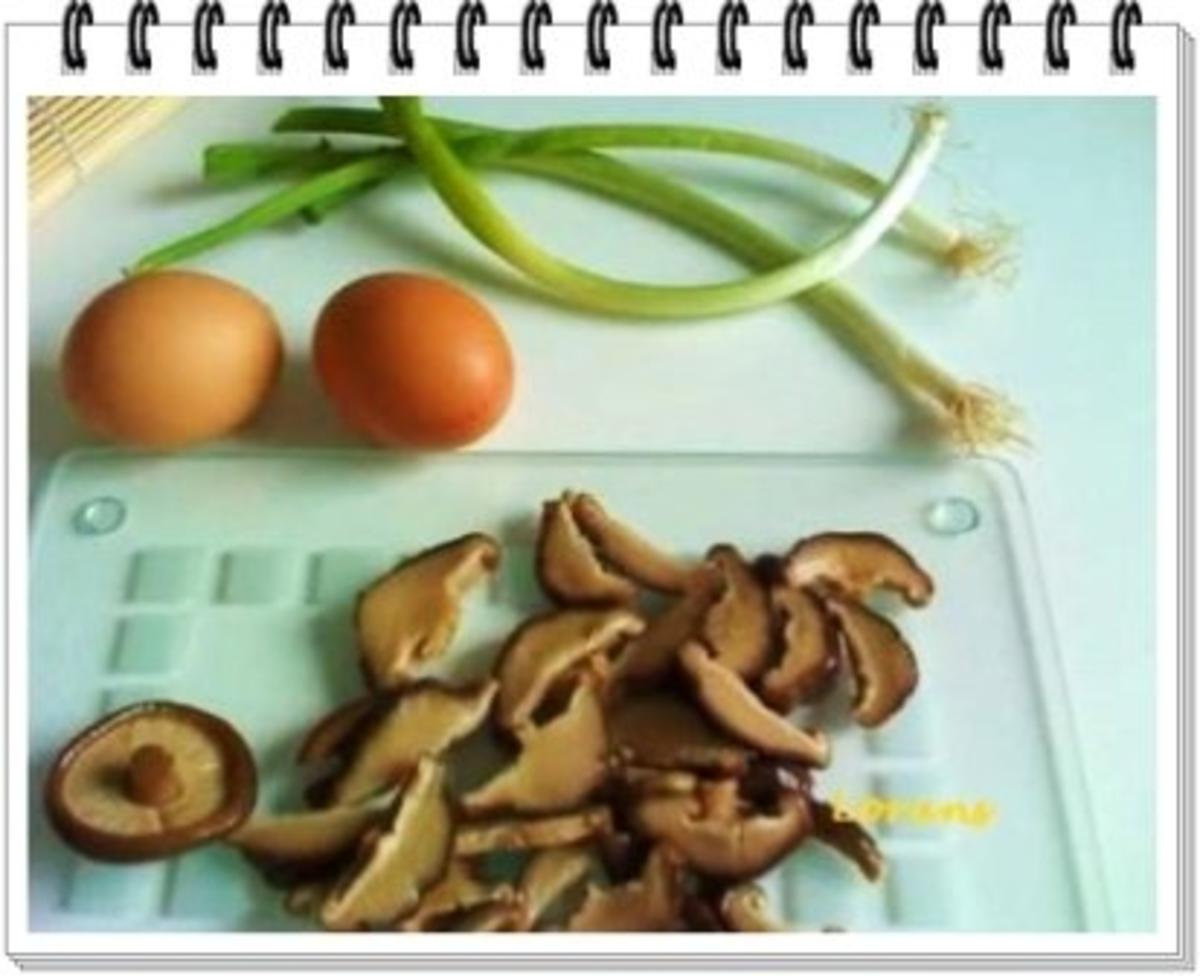 Asiatisch - Shiitake mit Eier und Frühlingszwiebeln - Rezept - Bild Nr. 7