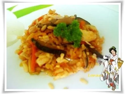 Asiatisch - Shiitake mit Reis und Gemüse - Rezept