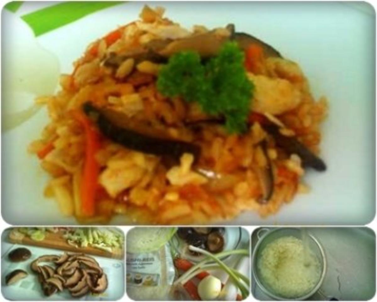 Asiatisch - Shiitake mit Reis und Gemüse - Rezept - Bild Nr. 2
