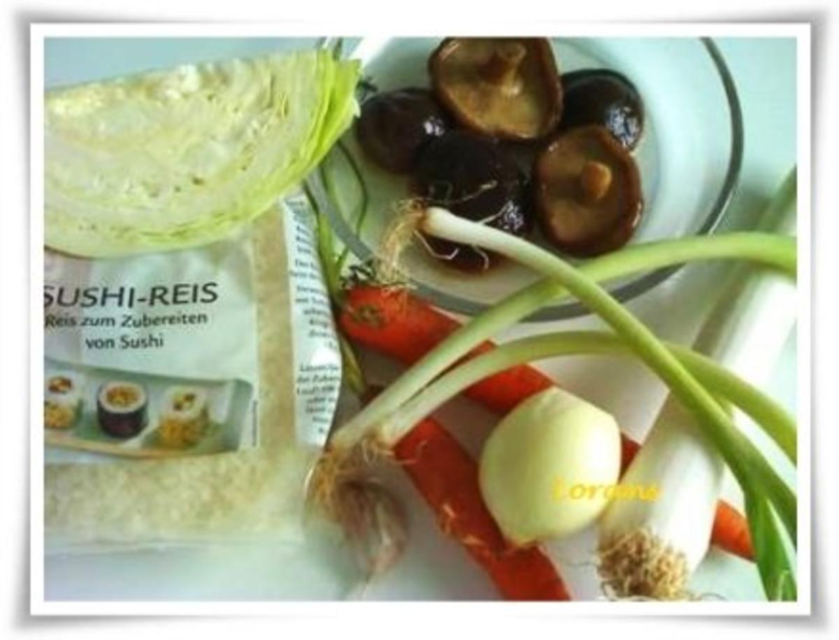 Asiatisch - Shiitake mit Reis und Gemüse - Rezept - Bild Nr. 3
