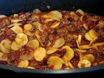 Kartoffelauflauf mit Hackfleisch und Kidney-Bohnen - Rezept - Bild Nr. 4