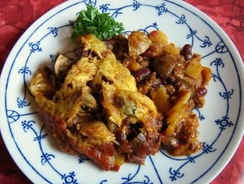 Kartoffelauflauf mit Hackfleisch und Kidney-Bohnen - Rezept