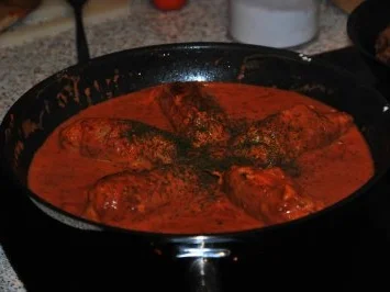 gefüllte Schnitzelröllchen mit Tomaten-Dillsahnesoße... - Rezept - Bild Nr. 7