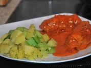 gefüllte Schnitzelröllchen mit Tomaten-Dillsahnesoße... - Rezept