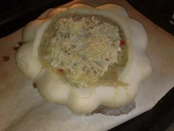 Rezept: Patisson gefüllt mit Champignon-Kräuterhackfleisch Bild Nr. 9 Patisson gefüllt mit Champignon-Kräuterhackfleisch - Rezept - Bild Nr. 9