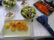 Resteverwertung : Klöße aufgebraten mit Leberkäse an viel Gemüse - Rezept