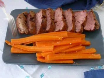 Resteverwertung : Klöße aufgebraten mit Leberkäse an viel Gemüse - Rezept - Bild Nr. 3