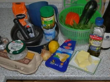 Reiskuchen mit Zucchini und Rucola - Rezept - Bild Nr. 2