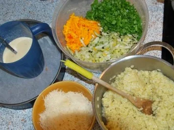 Reiskuchen mit Zucchini und Rucola - Rezept - Bild Nr. 4