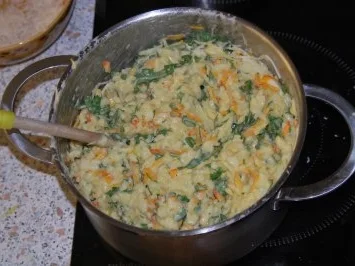 Reiskuchen mit Zucchini und Rucola - Rezept - Bild Nr. 5