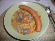 Rezept: Suppen - Erbsensuppe mit Bockwurst Suppen - Erbsensuppe mit Bockwurst - Rezept