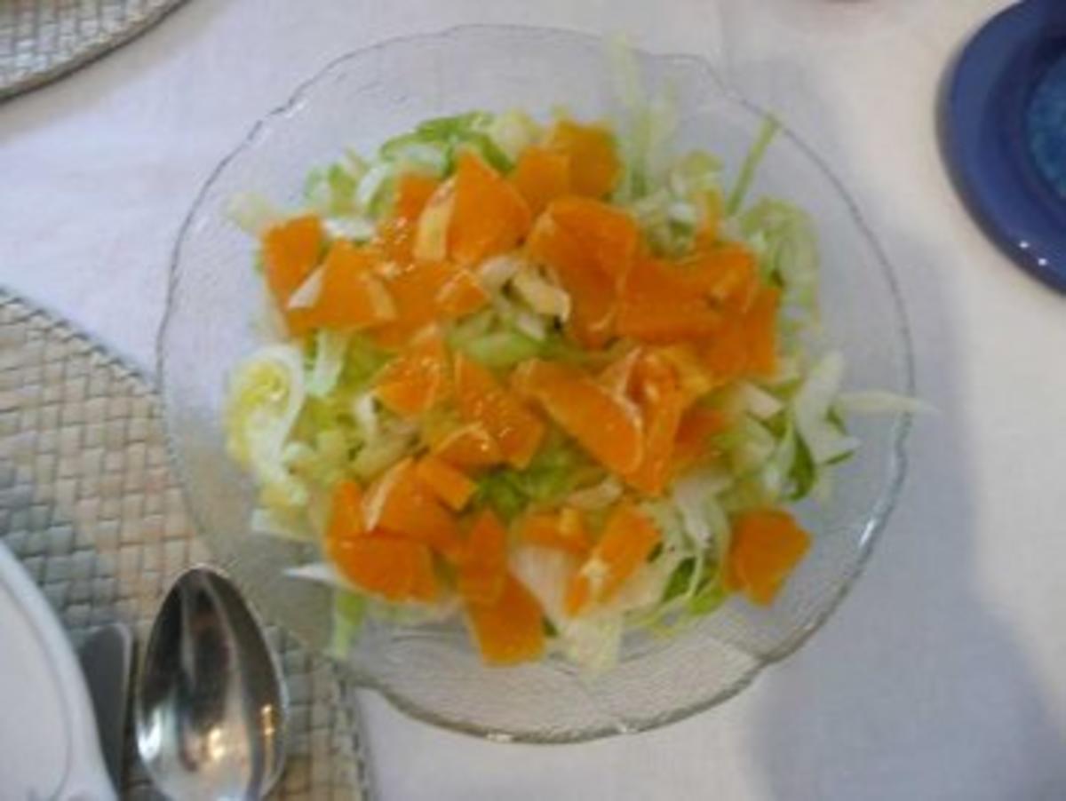 Bilder für Salate - Eisbergsalat mit Mandarine - Rezept