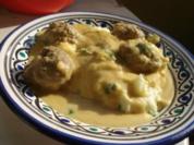 Hackfleischbällchen "m`touwem" mit kichererbsensoße - Rezept