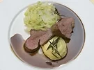 Kalbsfilet in Balsamicojus mit Spitzkohl und Trüffelpüree - Rezept
