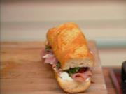 Frischkäse-Schinken Baguette - Rezept