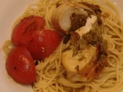 Hähnchenbrust mit Mandel-Basilikum-Füllung - Rezept