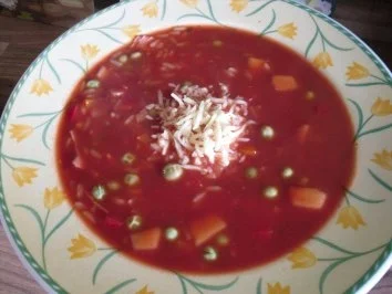 Tomaten-Reis-Suppe - Rezept