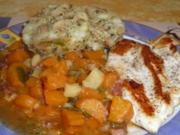 Gemüse: Geschmorte Karotten mit Hähnchenbrustfilet - Rezept