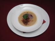 Poseritzer Kartoffel-Sauerkrautsuppe mit gebratener Rindsblutwurst - Rezept