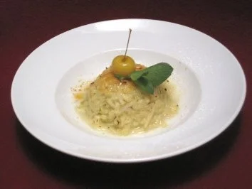 Karamellisierter Scheiterhaufen von Äpfeln mit Apfeleis - Rezept