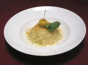 Karamellisierter Scheiterhaufen von Äpfeln mit Apfeleis - Rezept