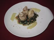 Fischröllchen auf Spinat - Rezept